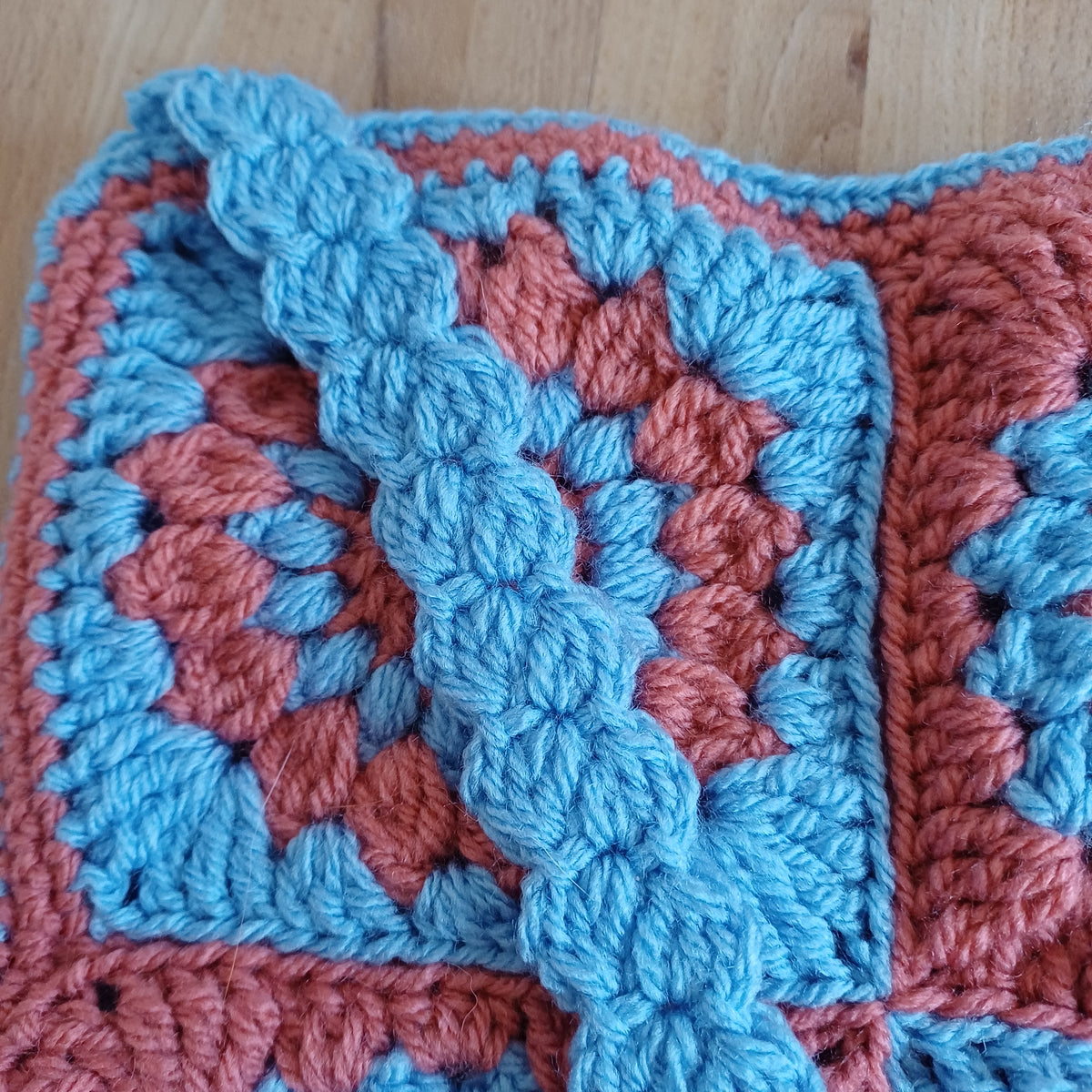 Grand sac bandoulière bleu et orange