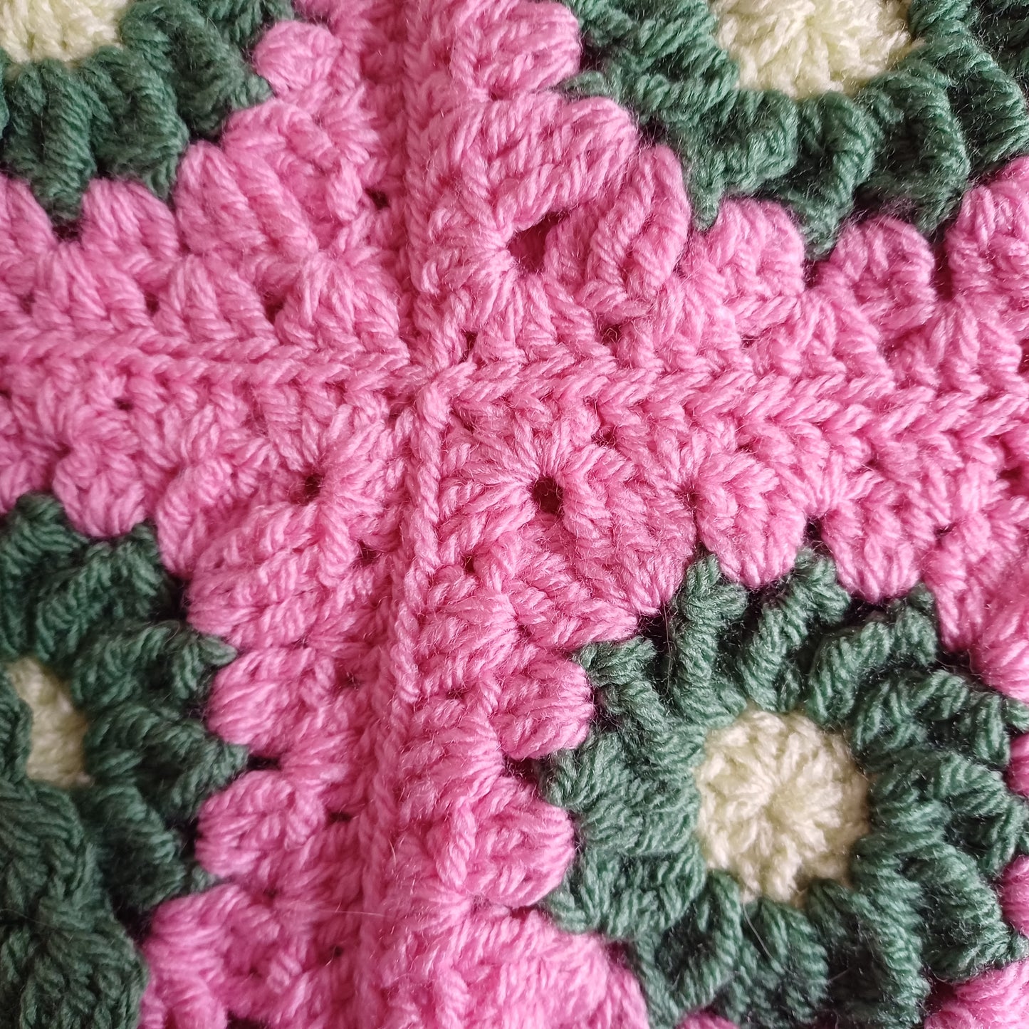 Grand sac bandoulière rose et vert