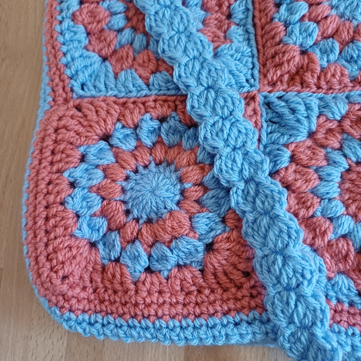 Grand sac bandoulière bleu et orange