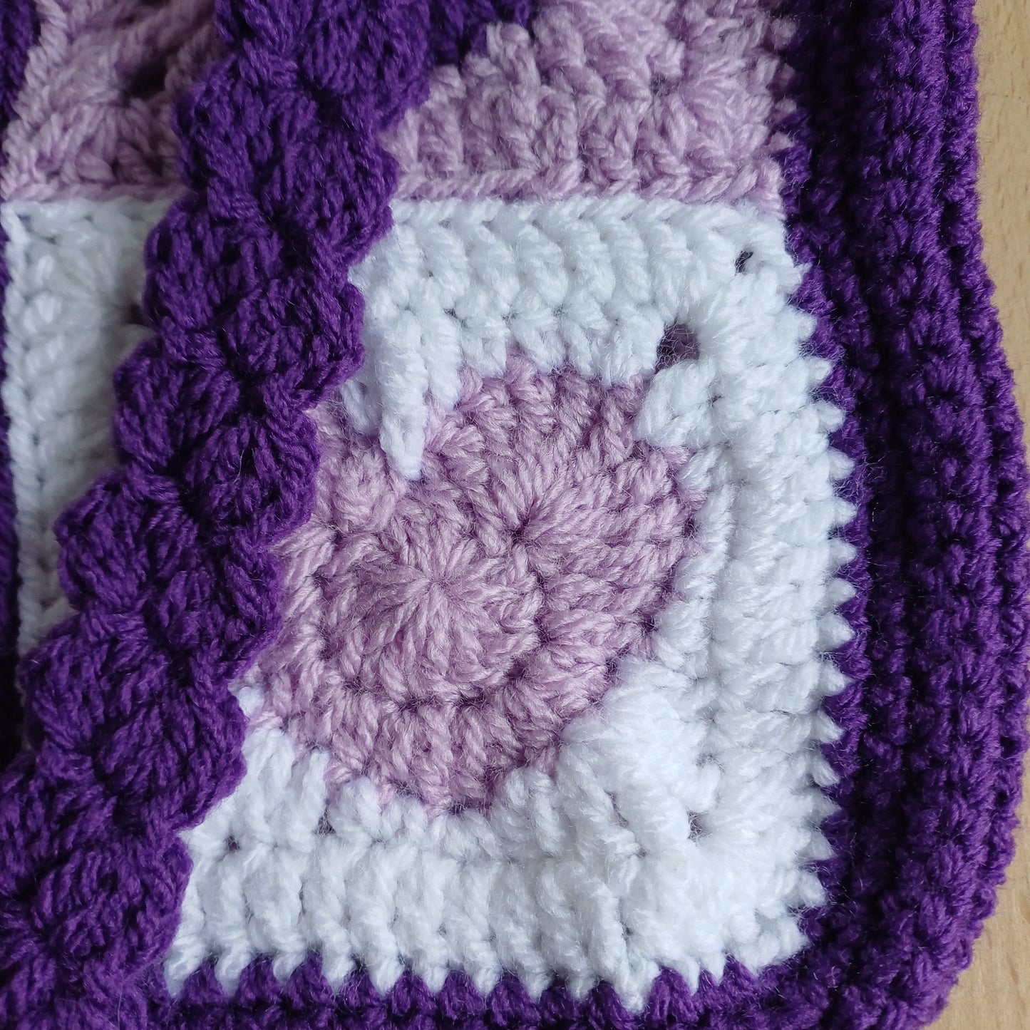 Grand sac bandoulière coeur violet