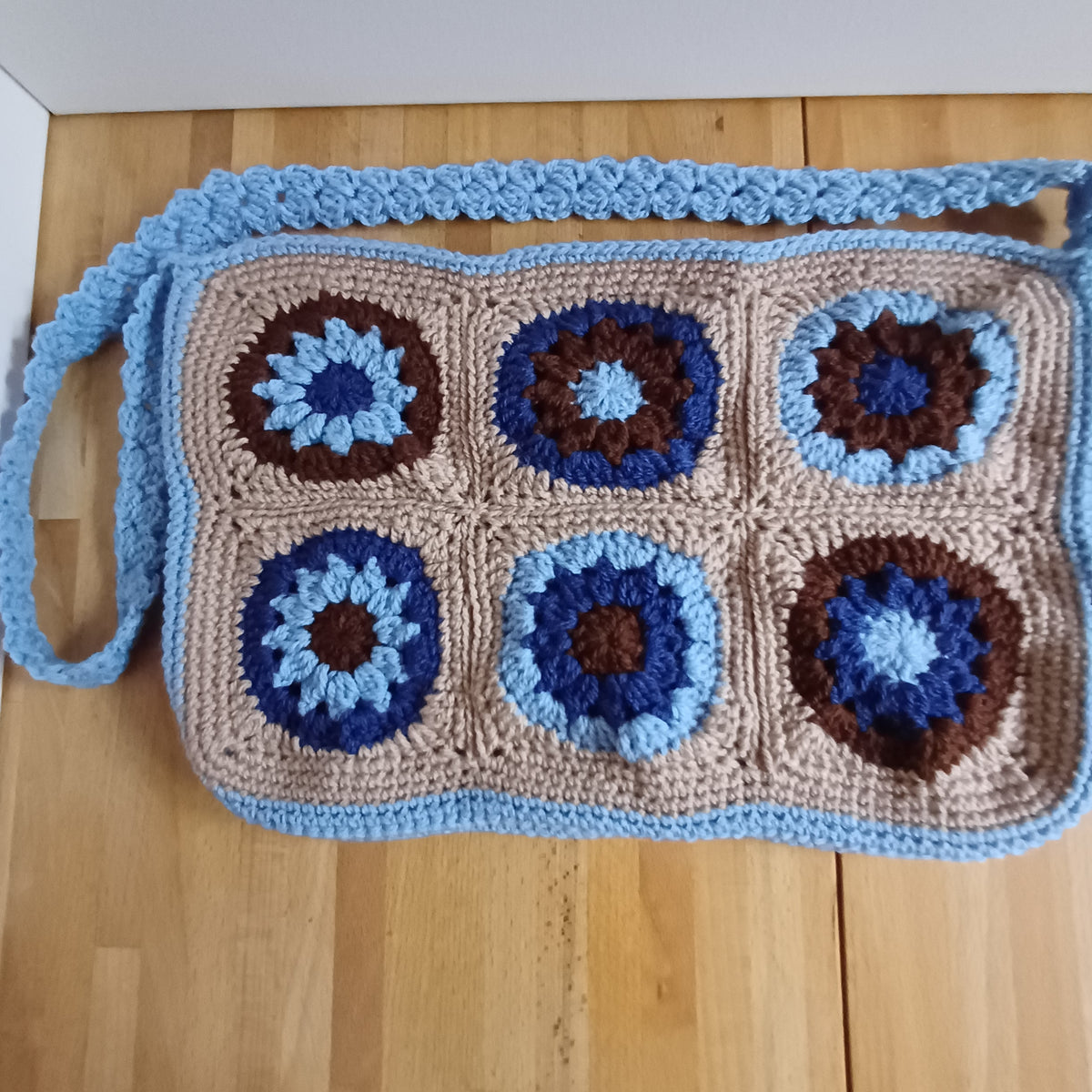 Grand sac bandoulière bleu clair