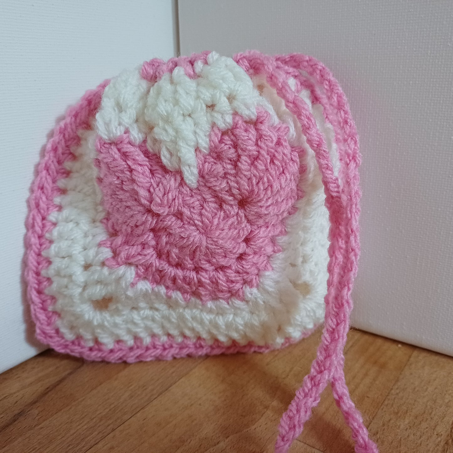 Pochon granny coeur rose