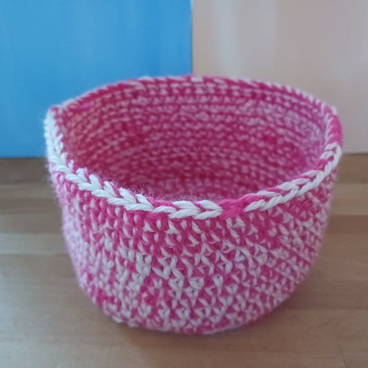 Panier déco bicolore