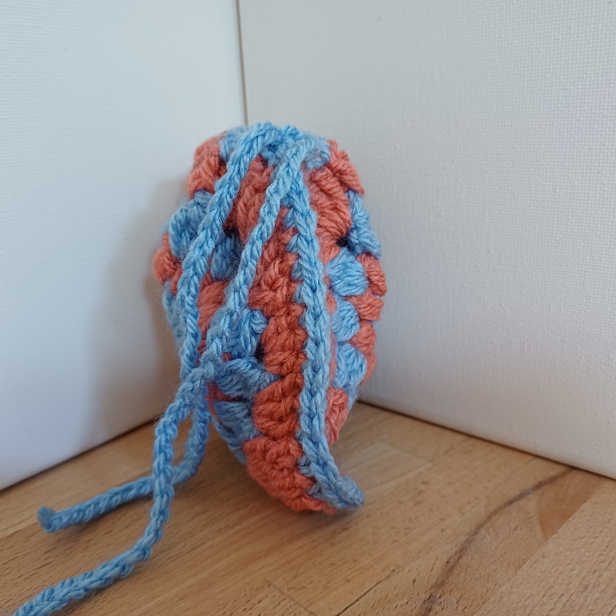 Pochon granny bleu et orange