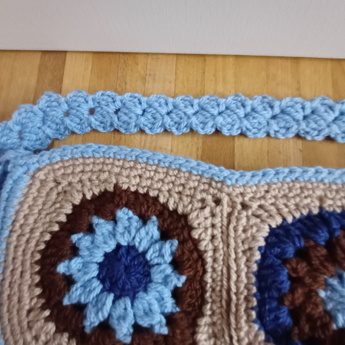 Grand sac bandoulière bleu clair
