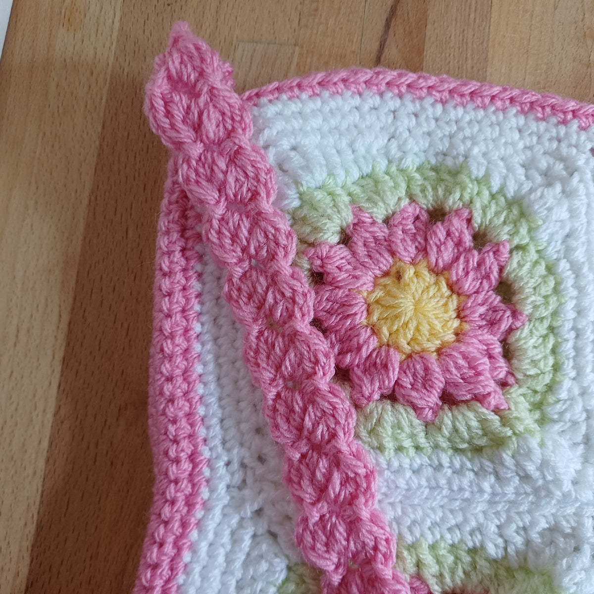 Grand sac bandoulière rose et vert clair