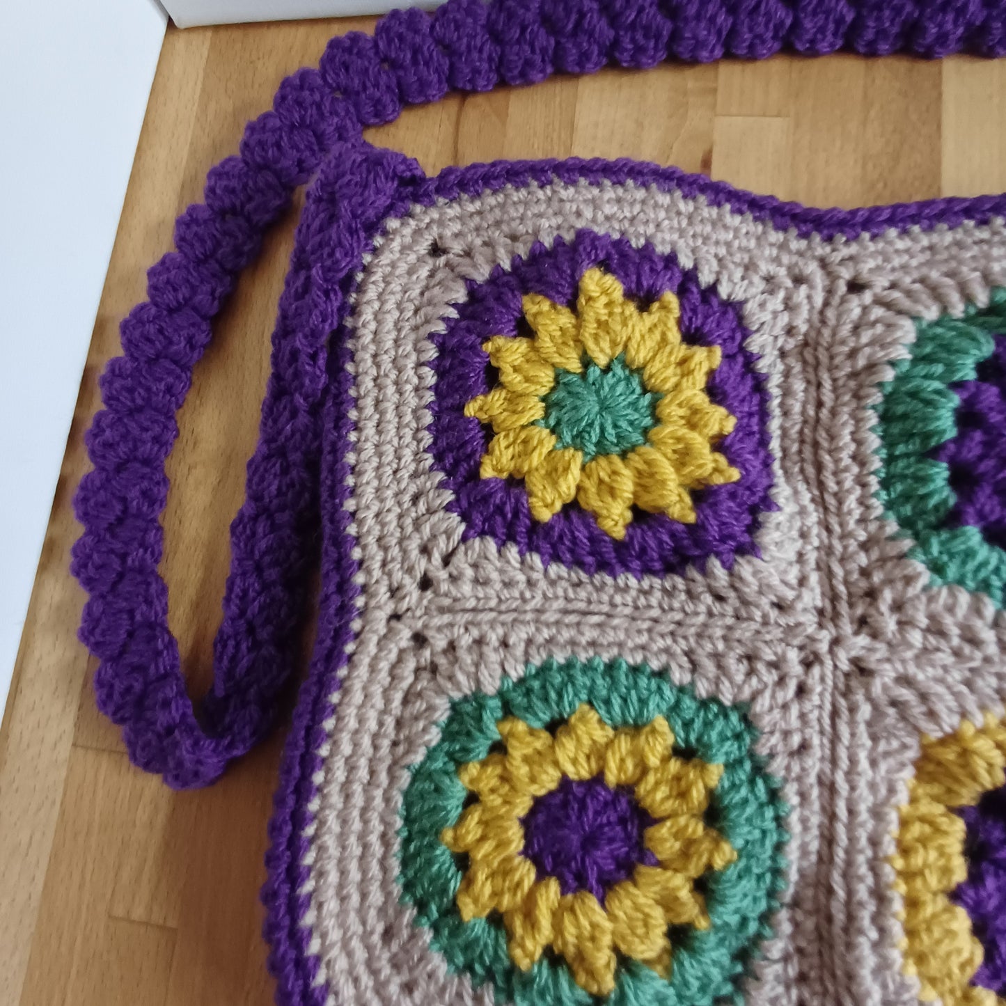 Grand sac bandoulière violet