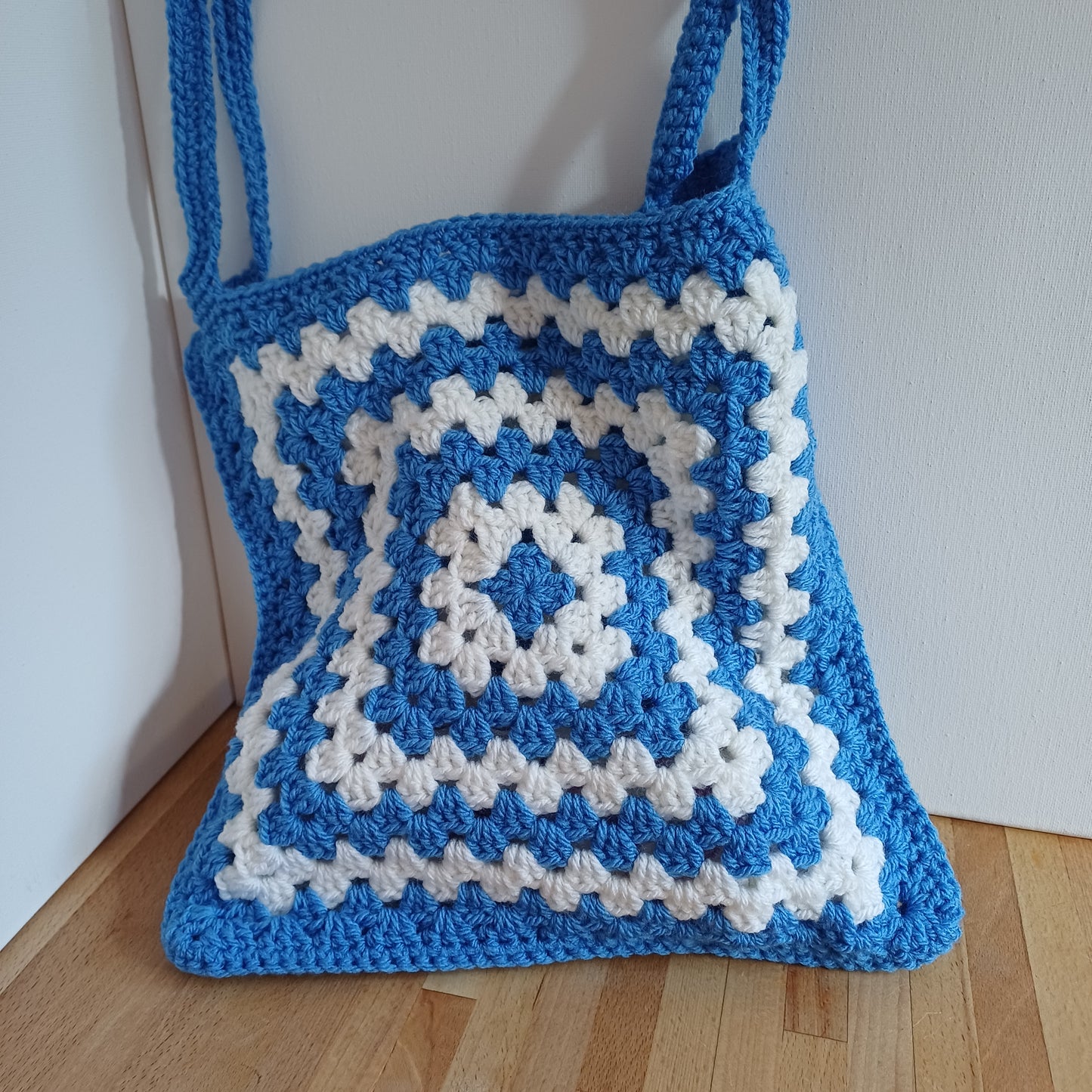 Tote bag bleu et blanc