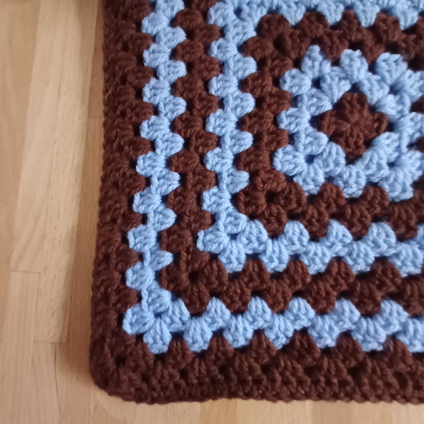 Tote bag marron et bleu