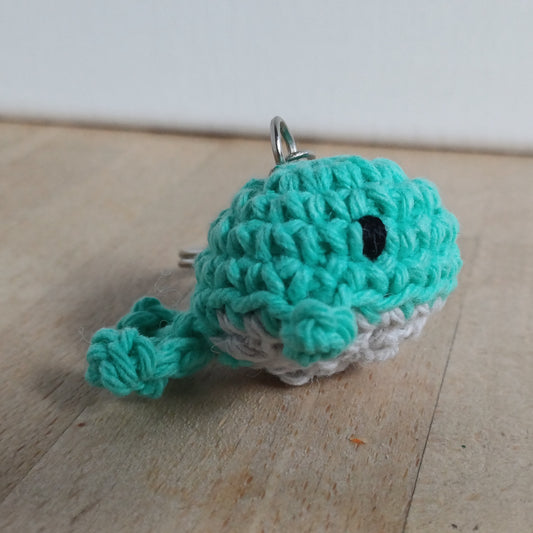 Porte-clés mini baleine verte