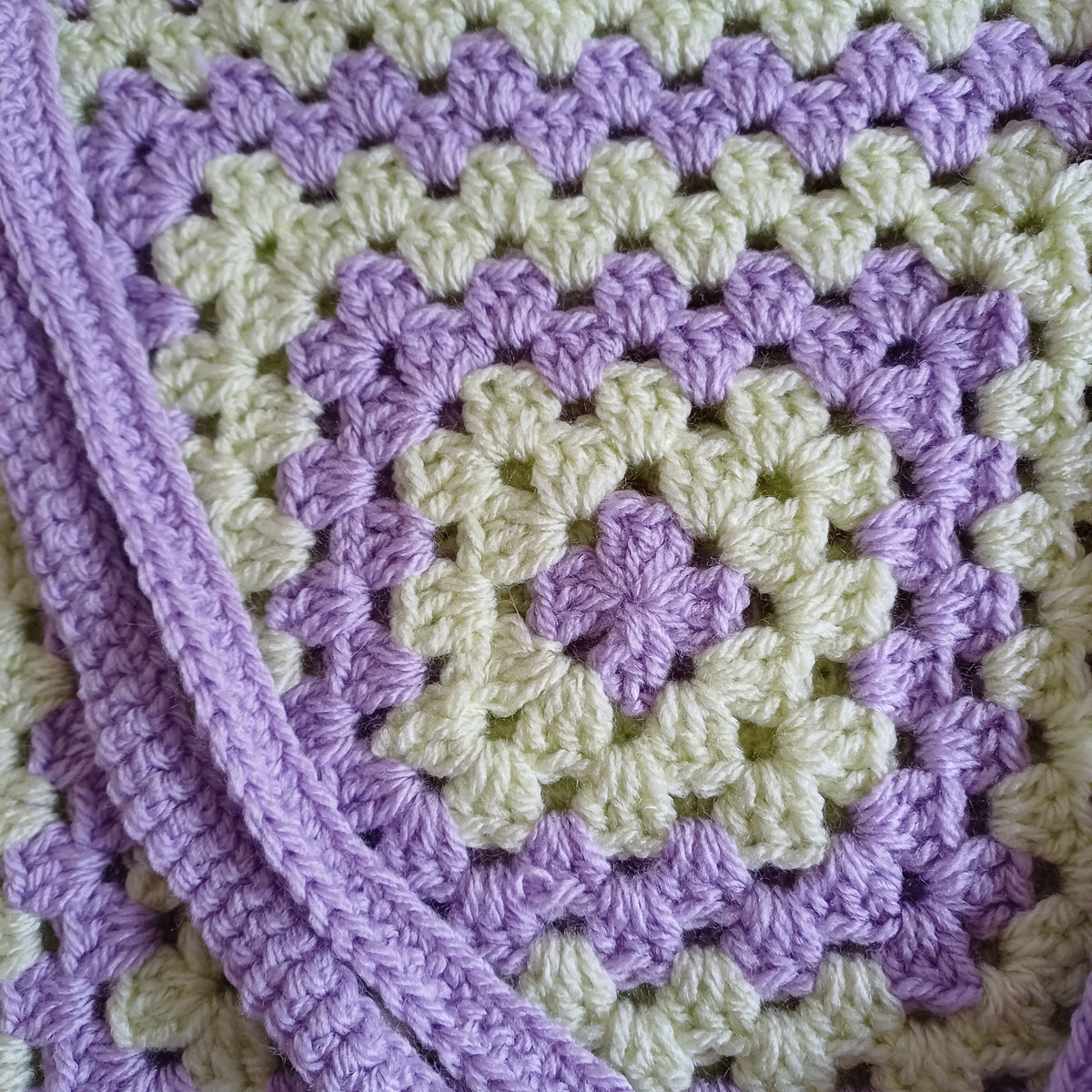 Tote bag mauve et vert clair