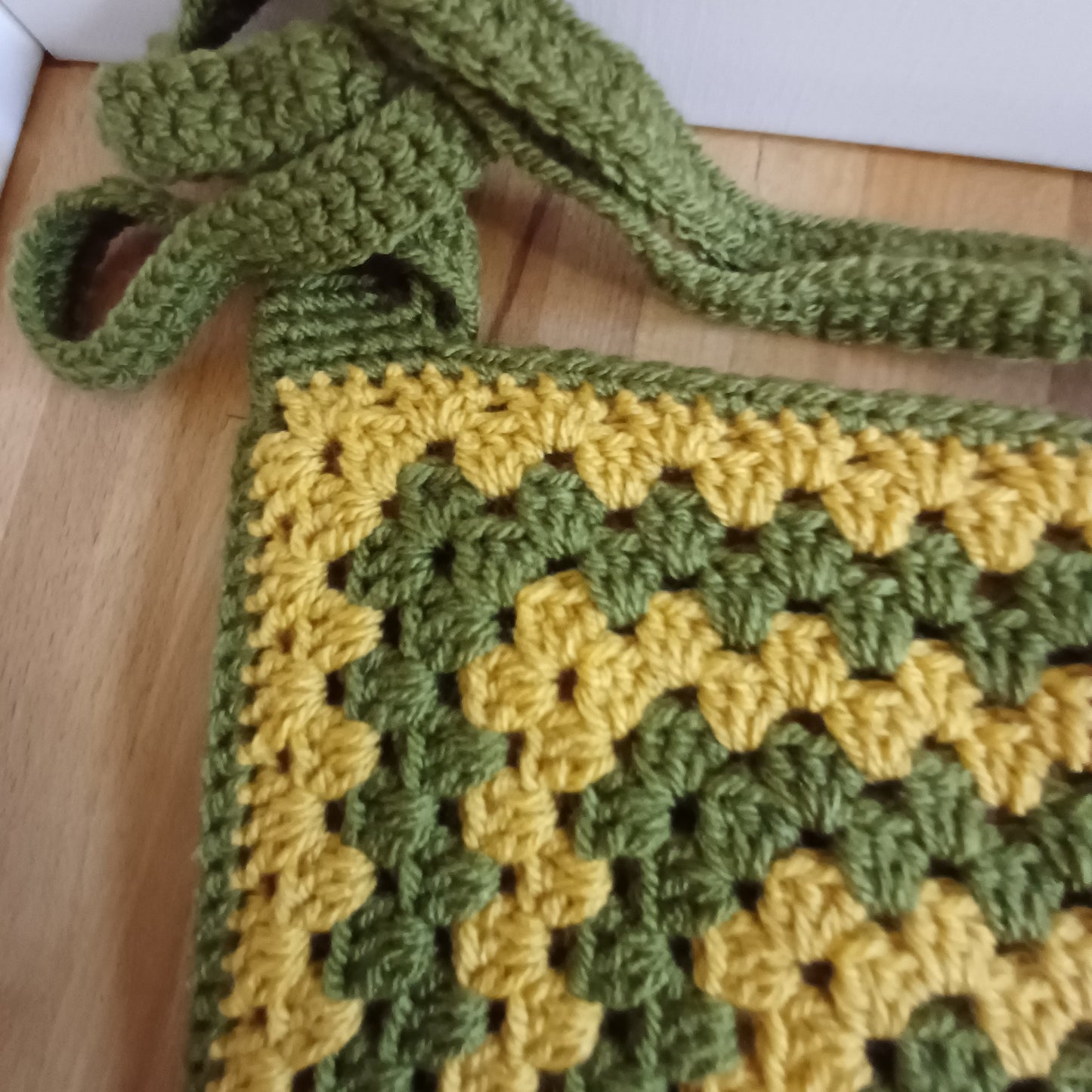 Tote bag vert et jaune