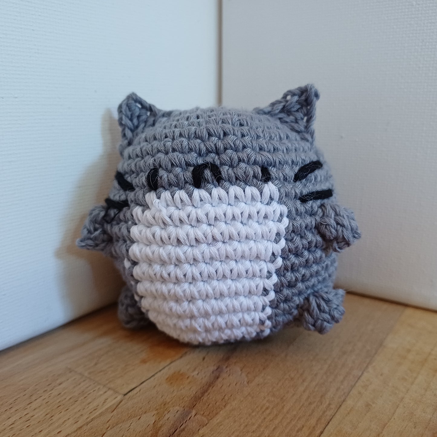 Chat squeeshy gris et blanc