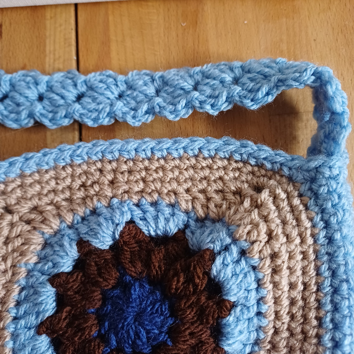 Grand sac bandoulière bleu clair