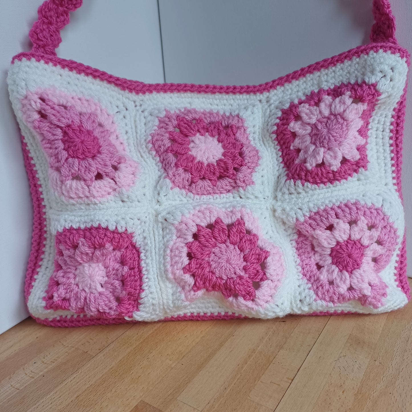 Grand sac bandoulière rose