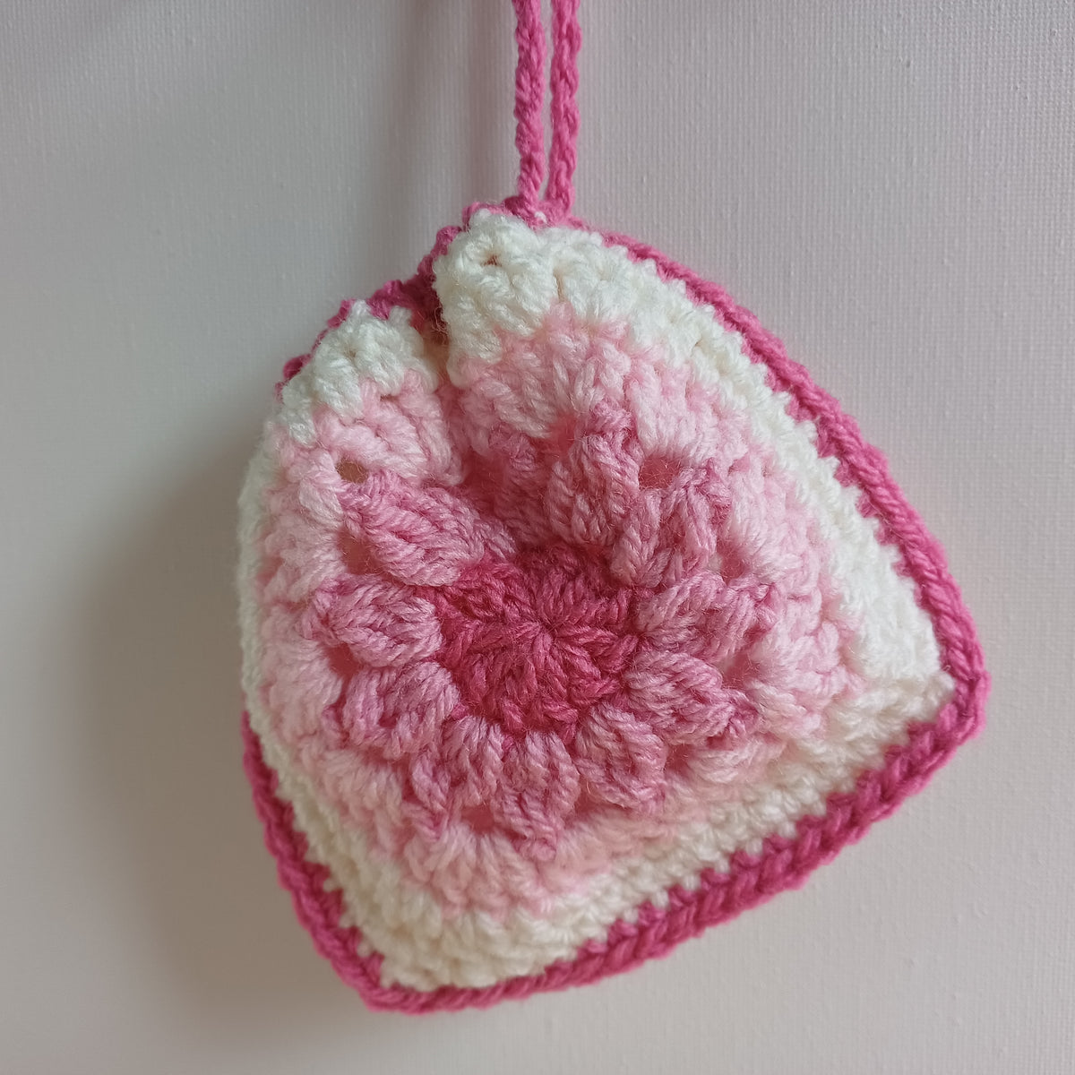 Pochon granny coeur rose
