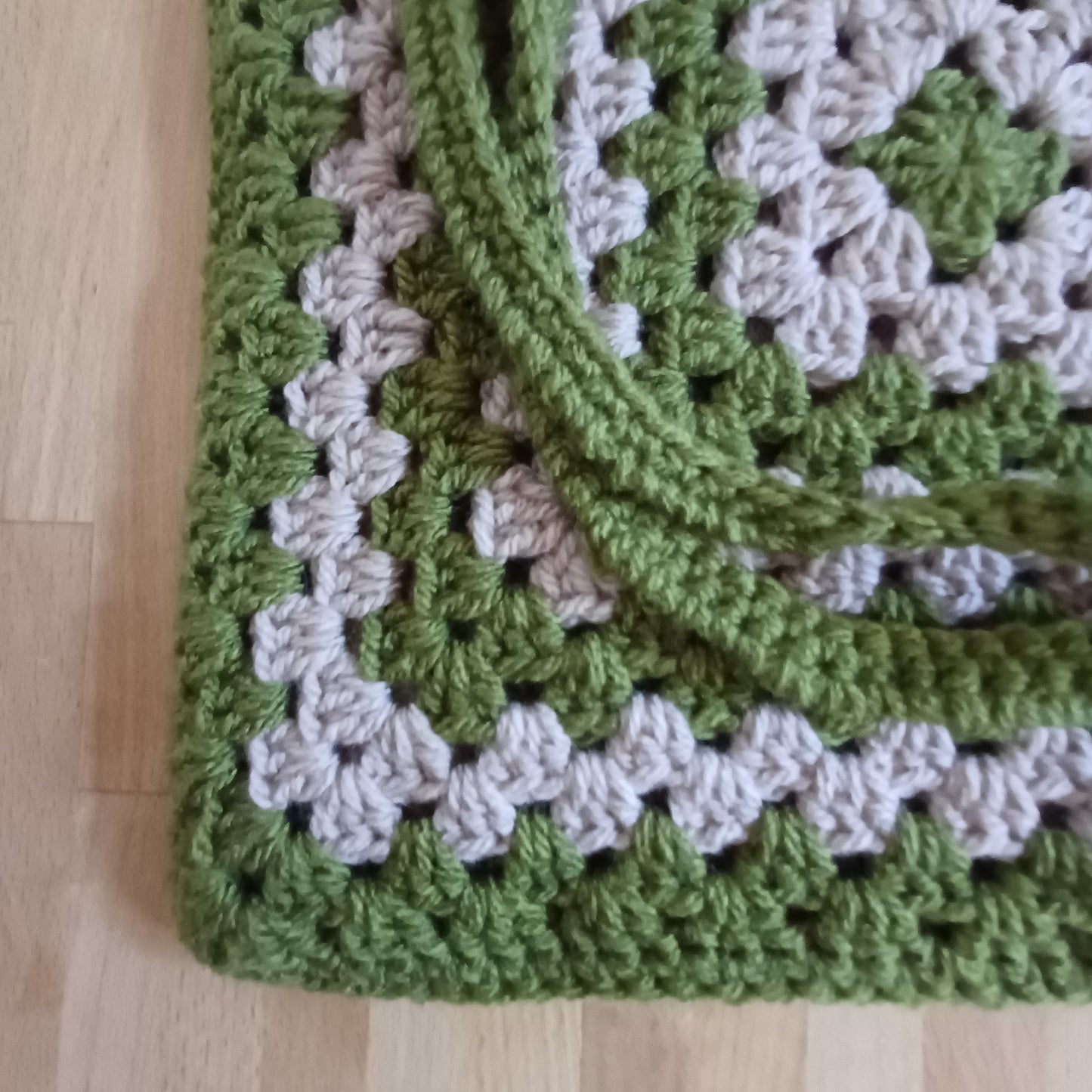 Tote bag vert et beige