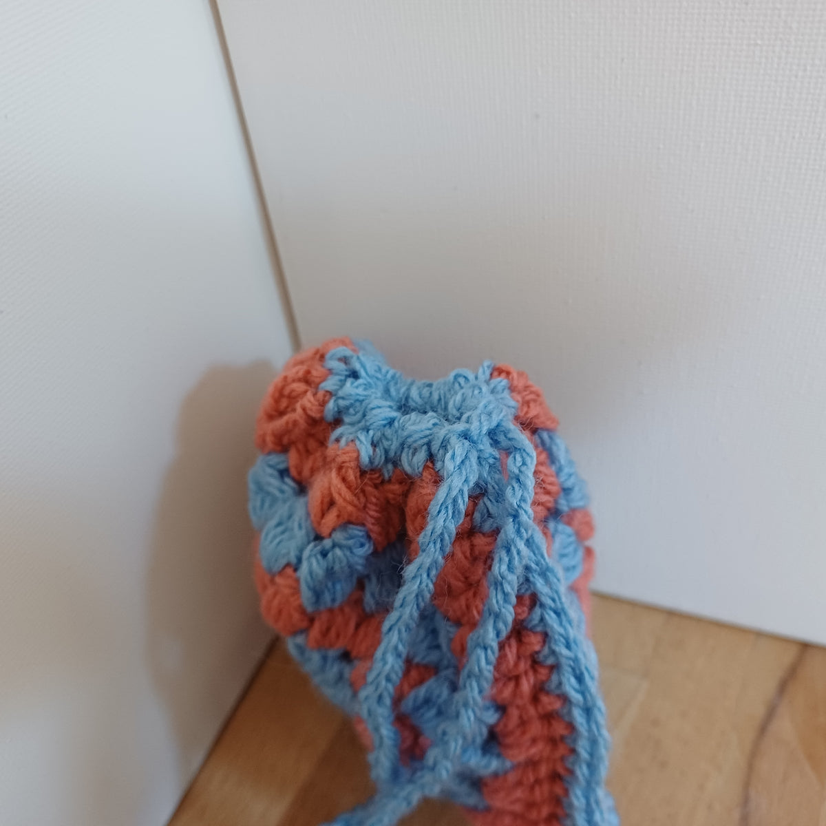 Pochon granny bleu et orange