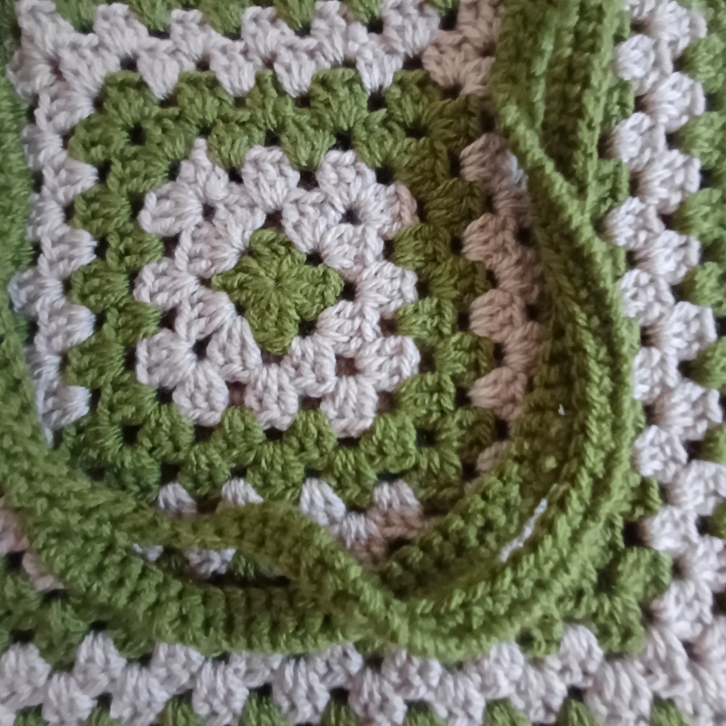 Tote bag vert et beige