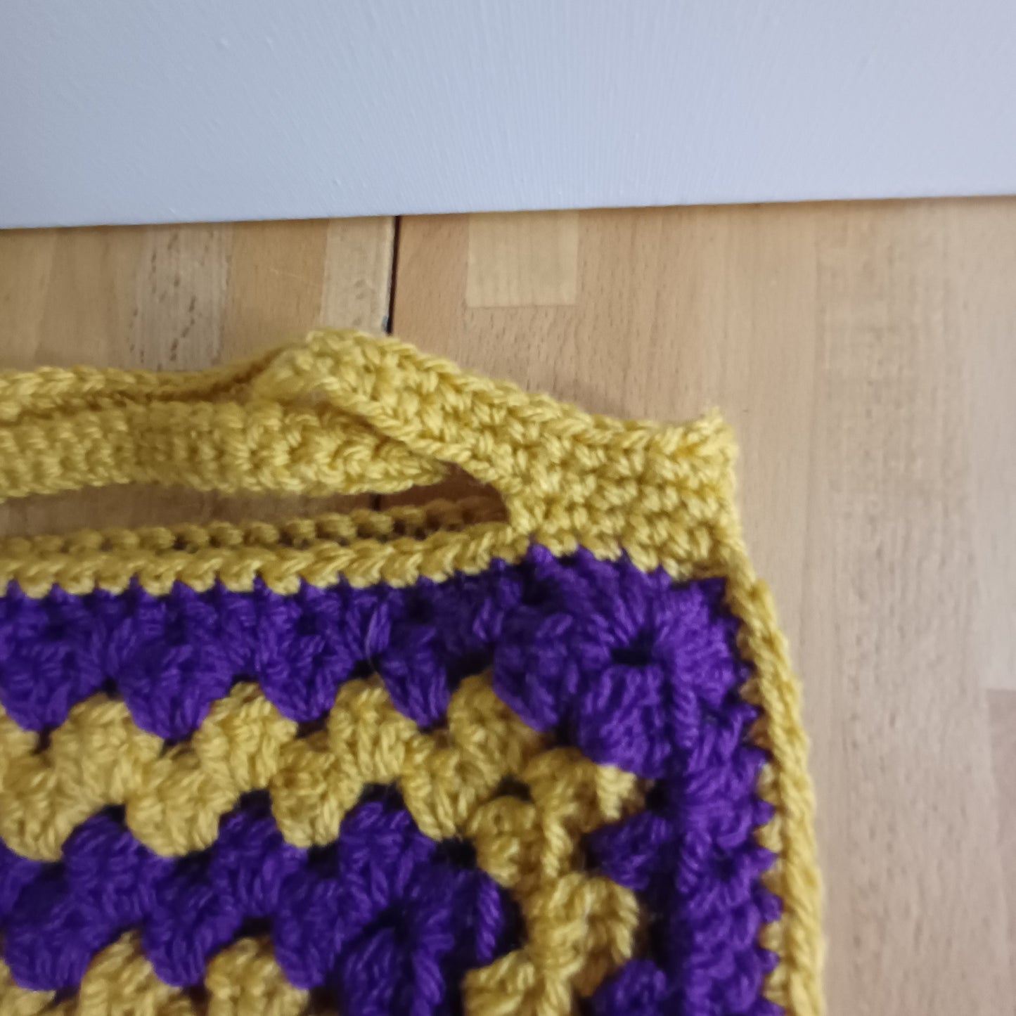 Tote bag violet et jaune