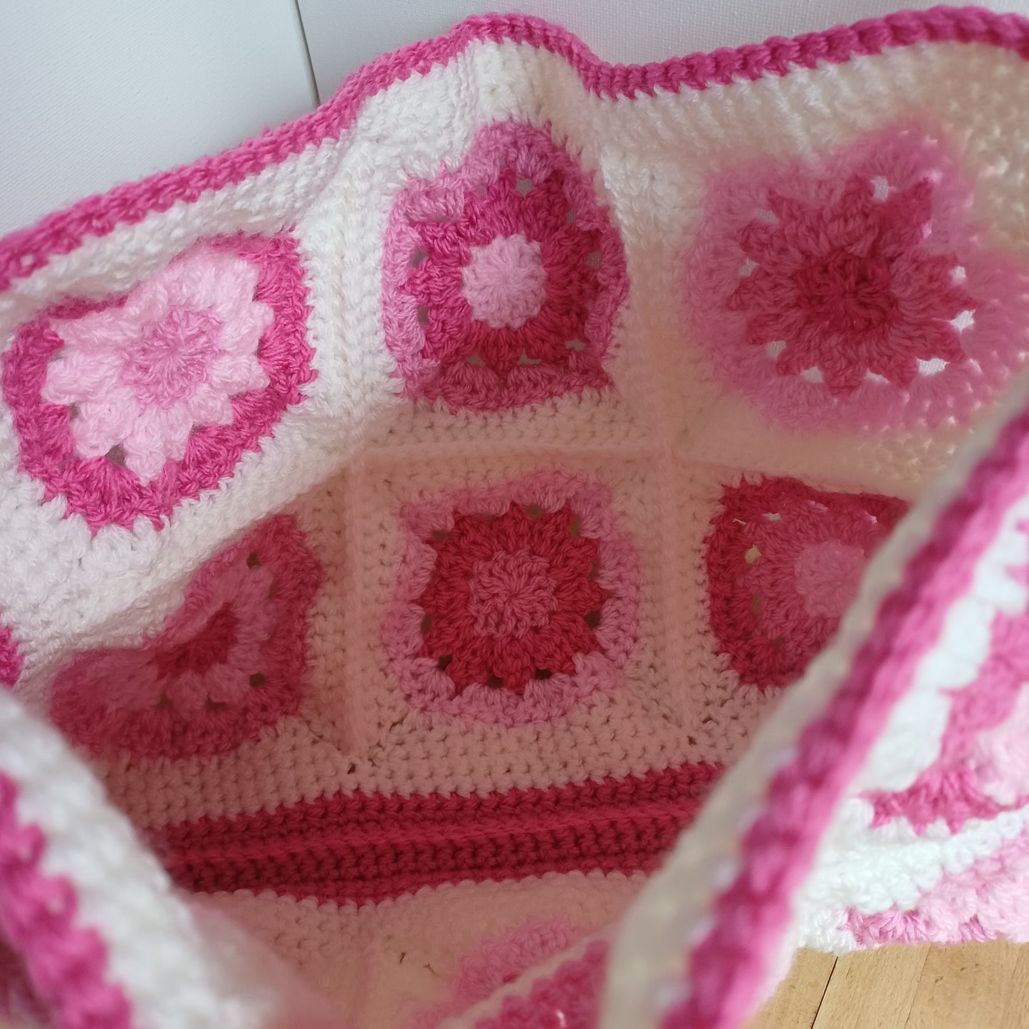 Grand sac bandoulière rose