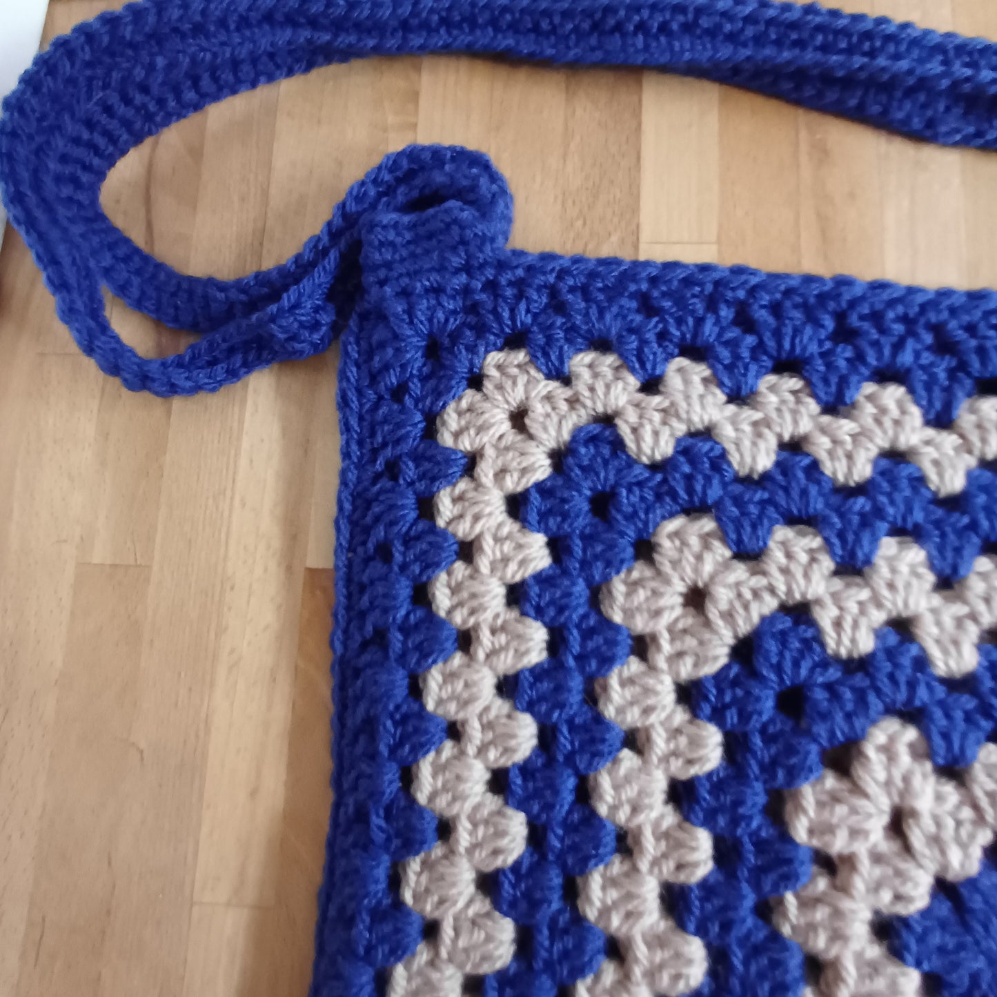 Tote bag bleu et beige