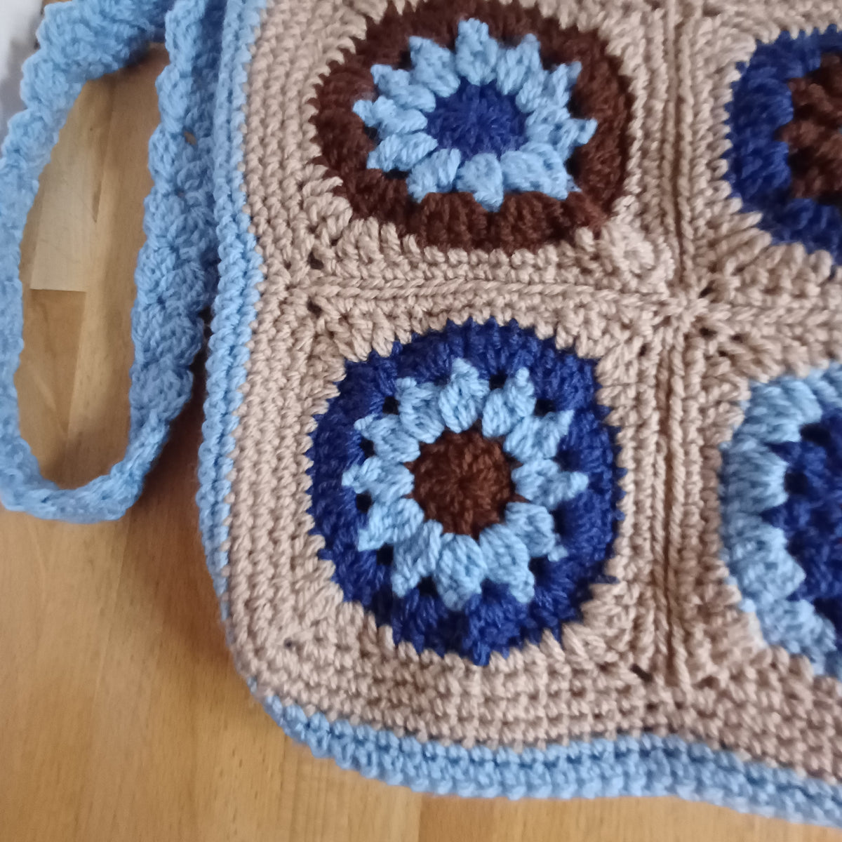 Grand sac bandoulière bleu clair