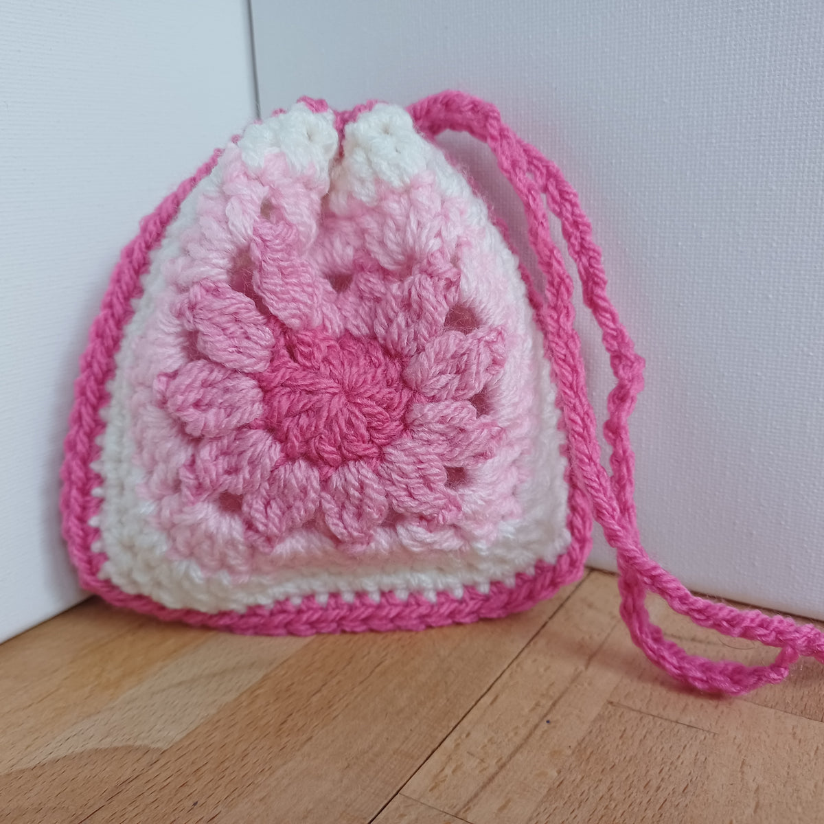 Pochon granny coeur rose