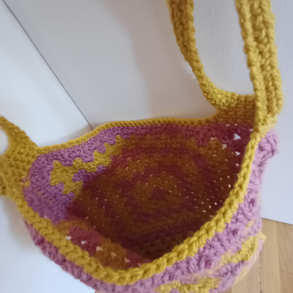 Tote bag rose et jaune