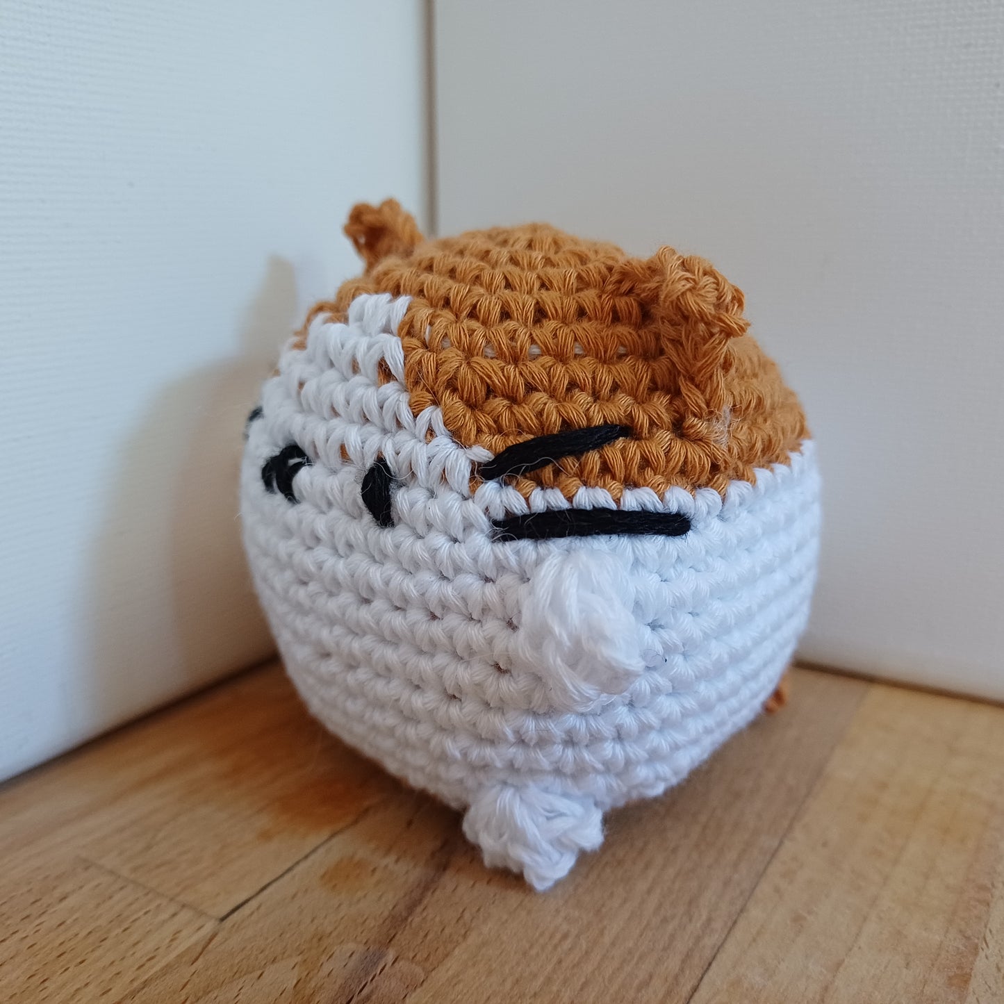 Chat squeeshy blanc et marron