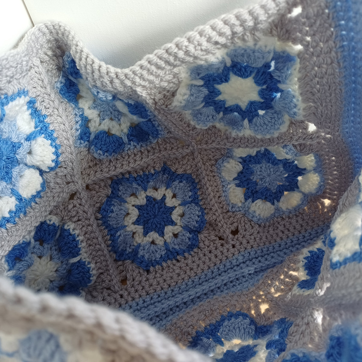 Grand sac bandoulière bleu clair