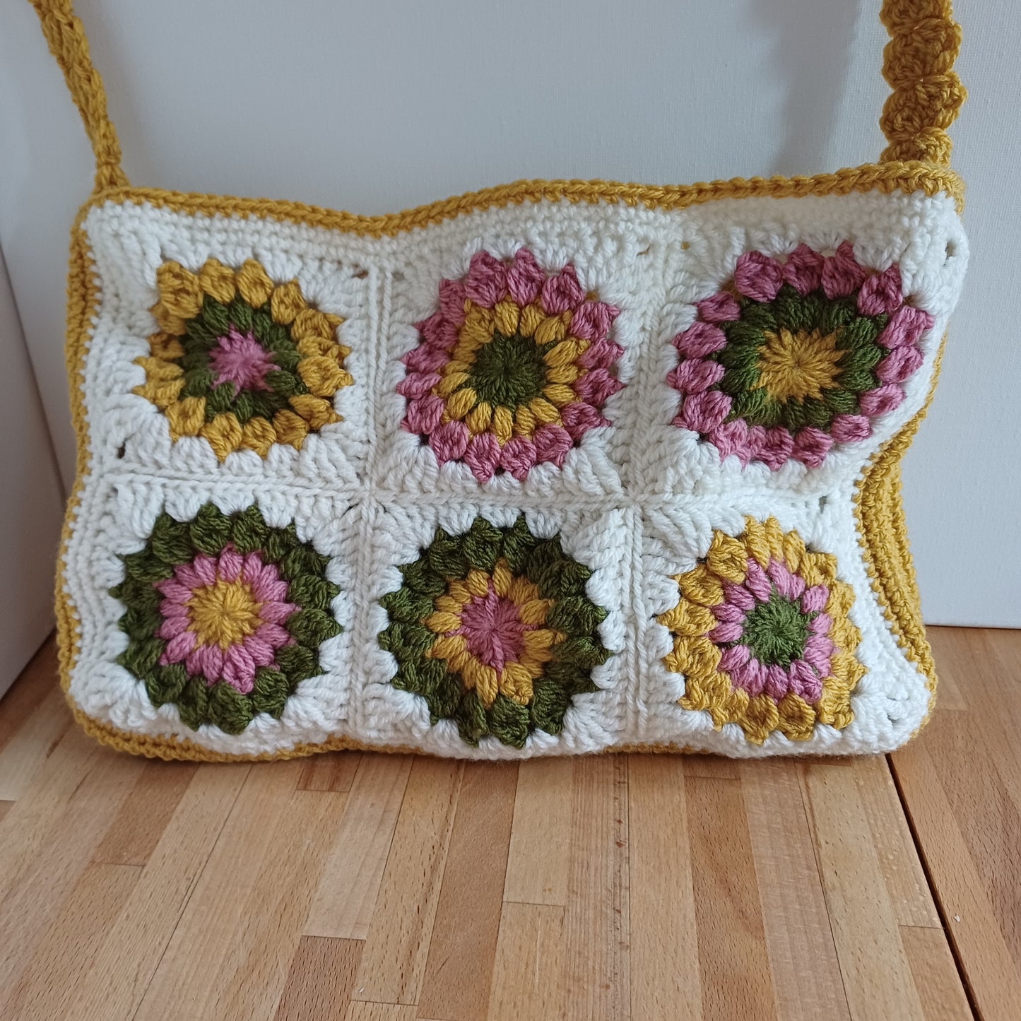 Grand sac bandoulière jaune