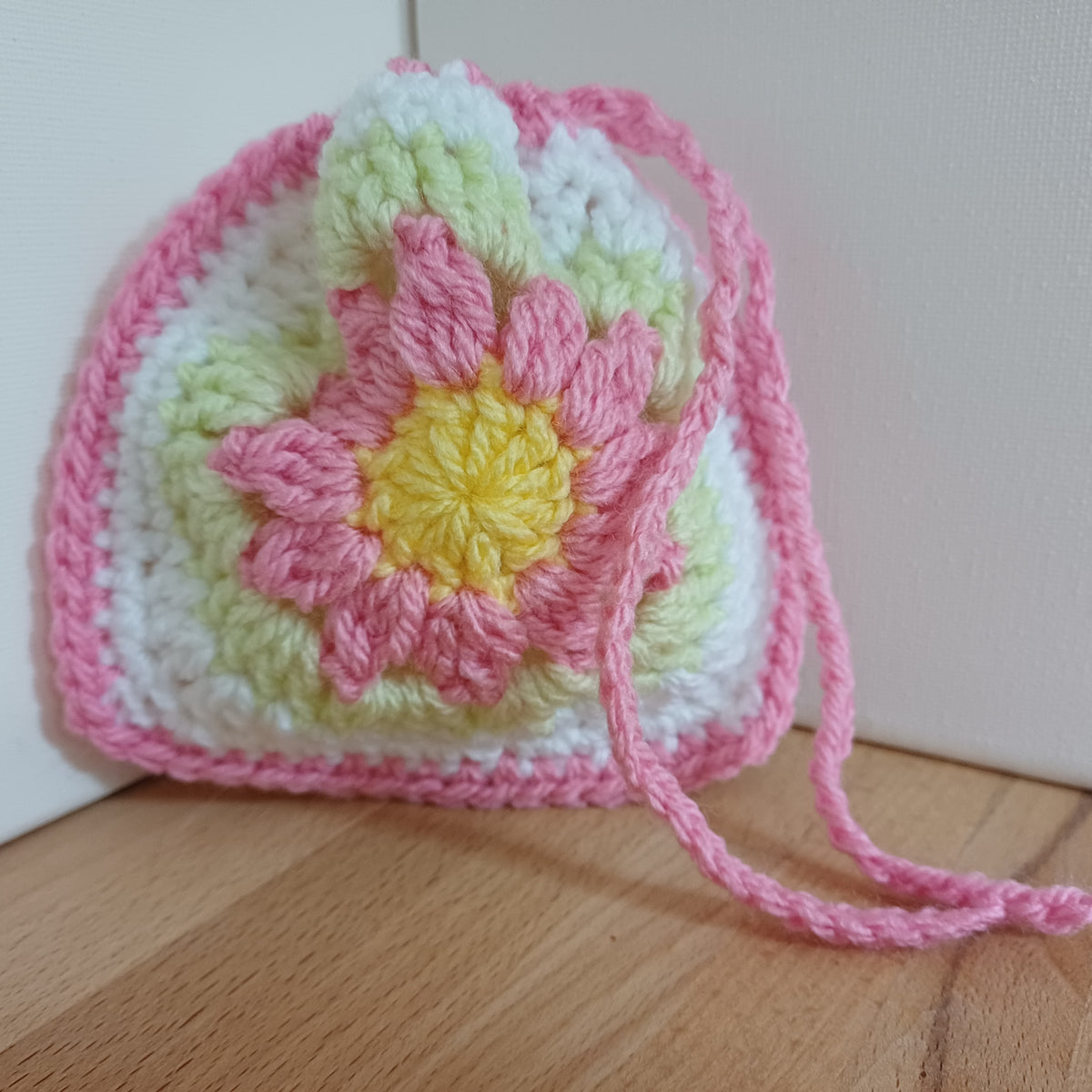 Pochon granny rose et vert clair